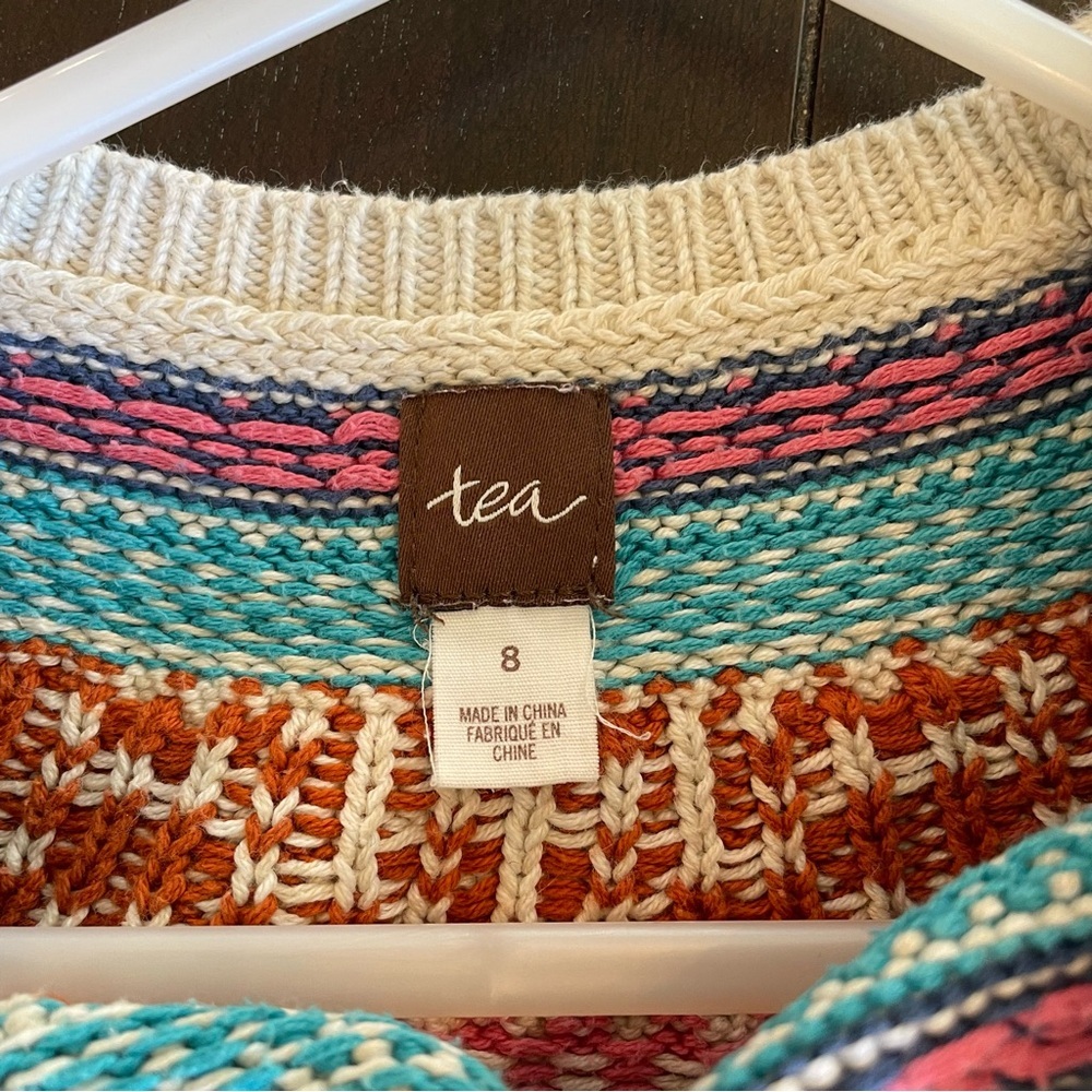 Tea Collection Matyas Sweater Dress Long Sleeve Girls Size 8 - Picture 4 of 8